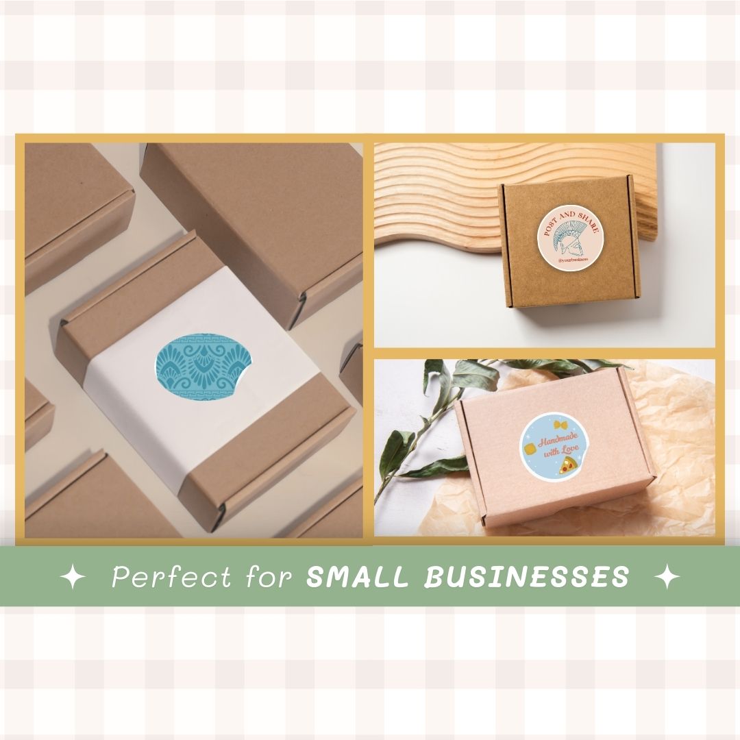 Digital sticker label template perfect for small businesses