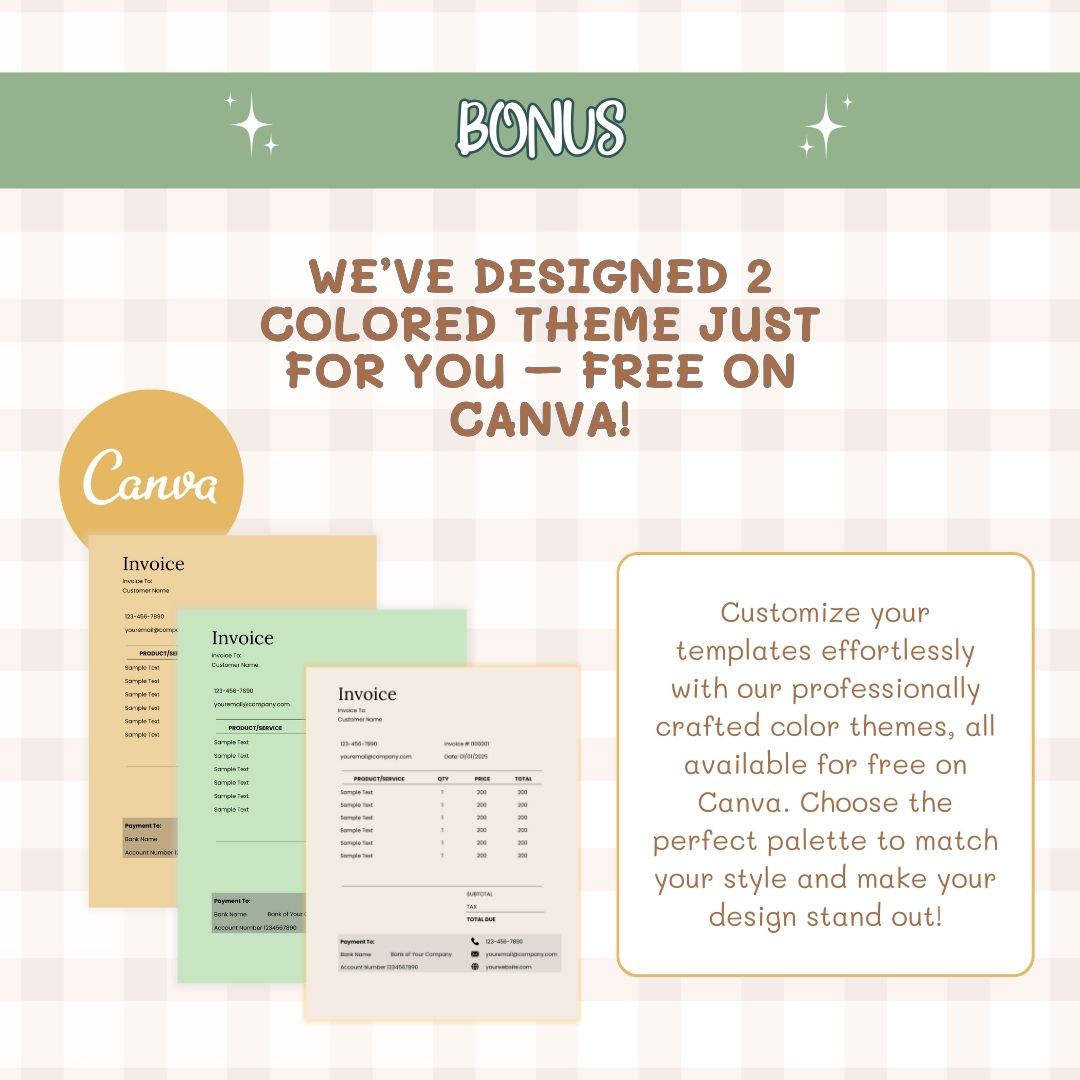 colored theme invoice template