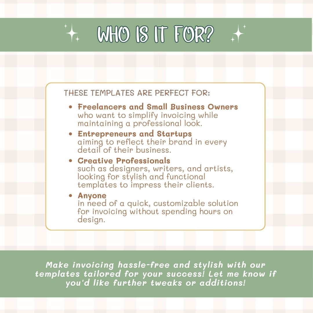who is the invoice template for