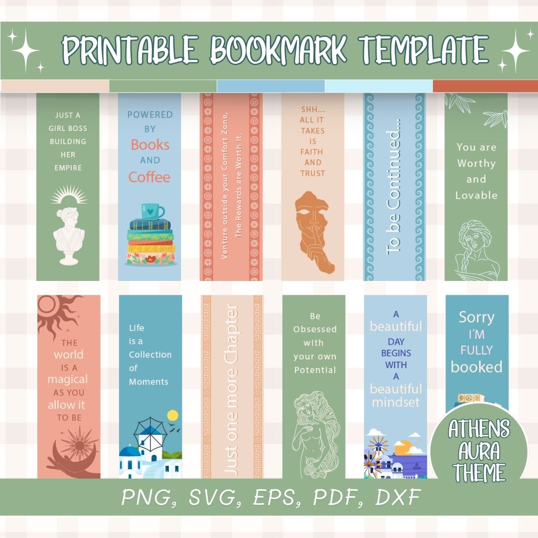 Printable Blank Bookmark template
