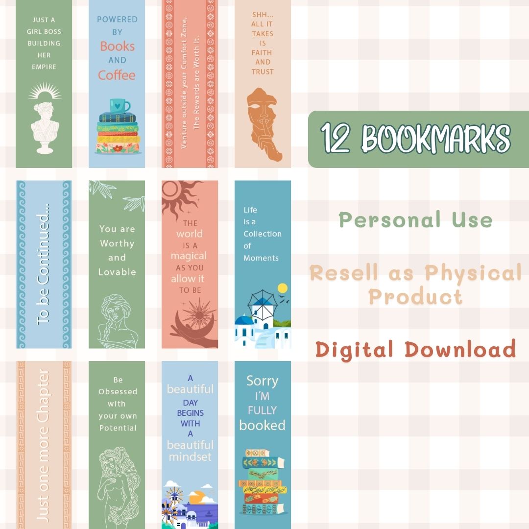 12 bookmark templates for personal use