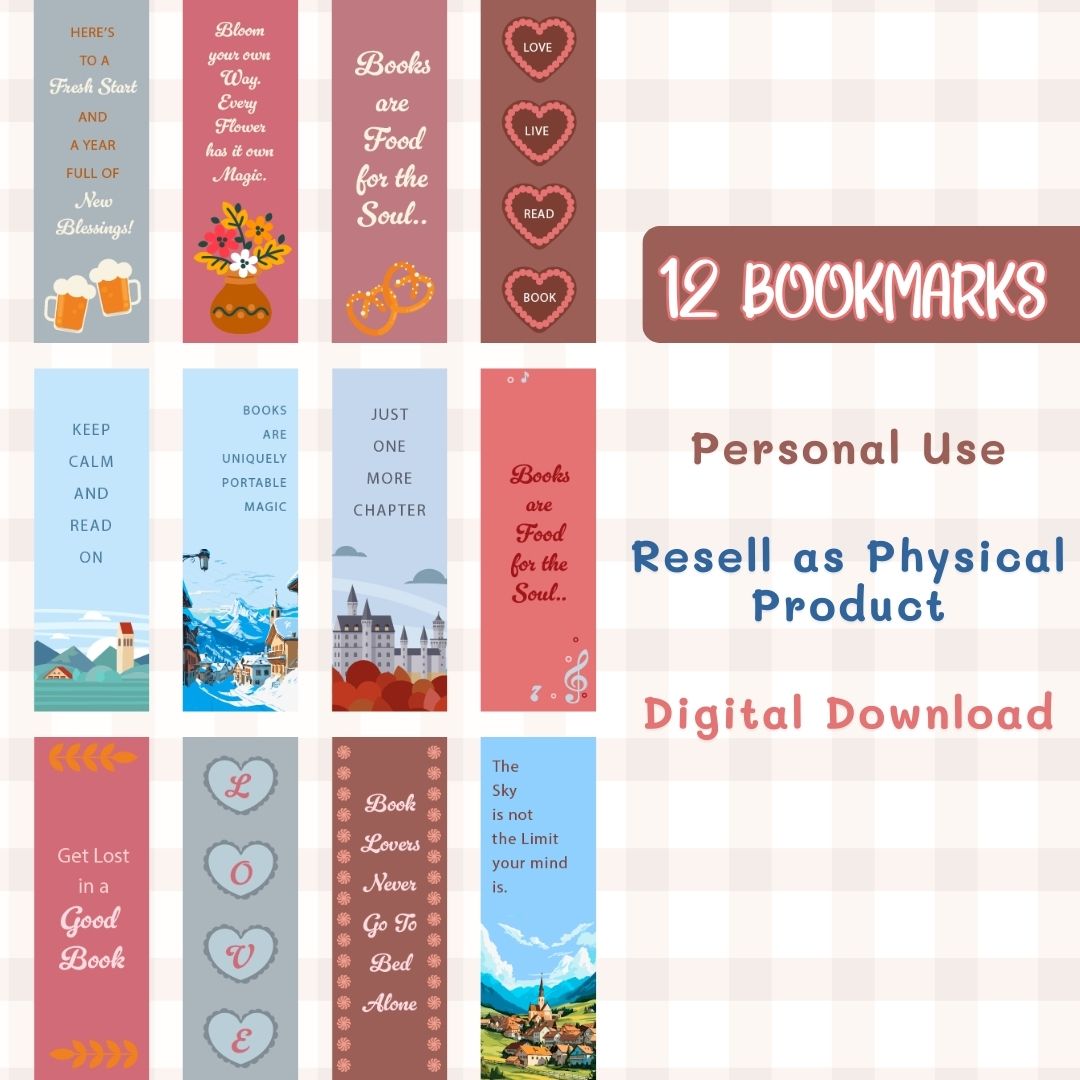 12 bookmark templates for personal use