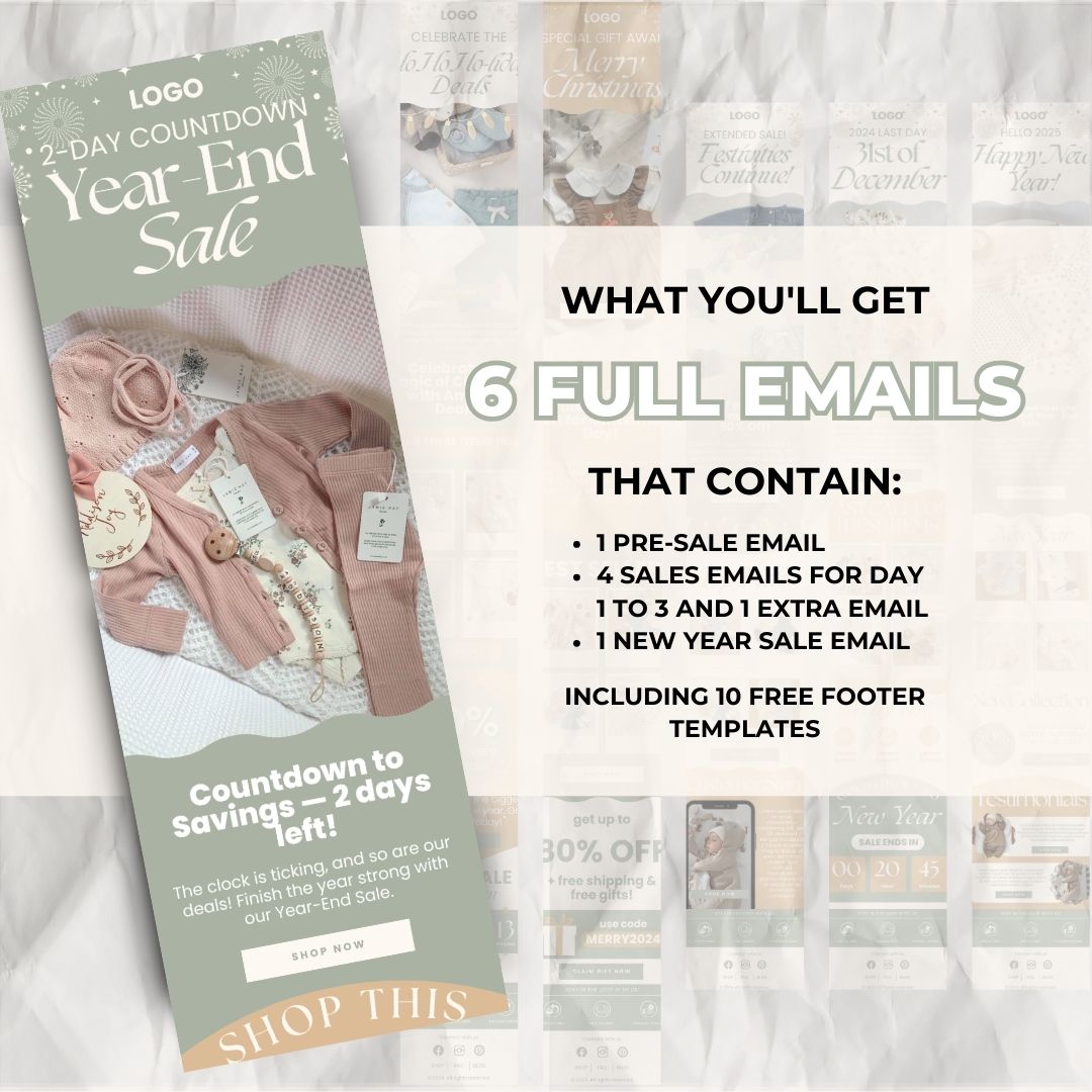 Christmas pre sale email template
