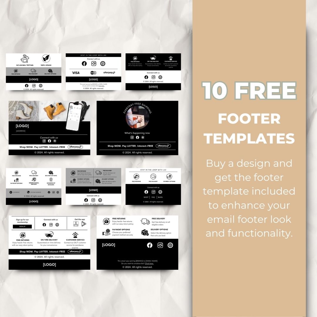 Christmas email footer template
