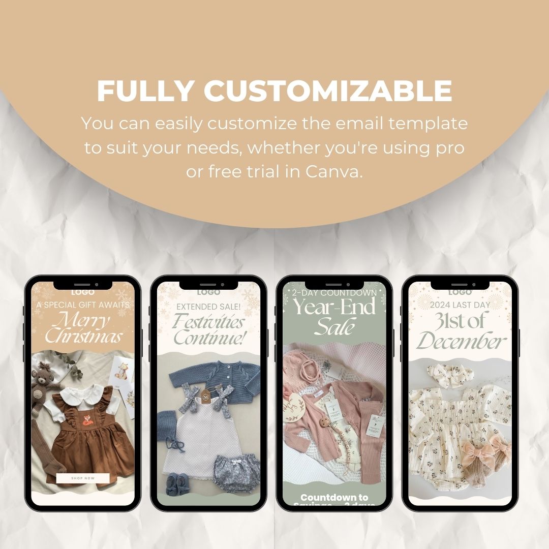 customizable Christmas email template