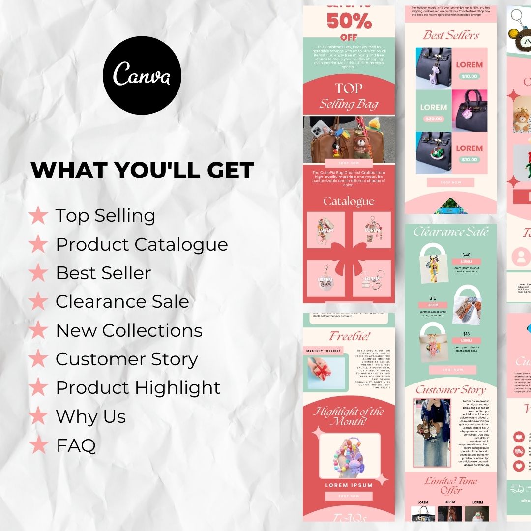 What you will get with Christmas email template