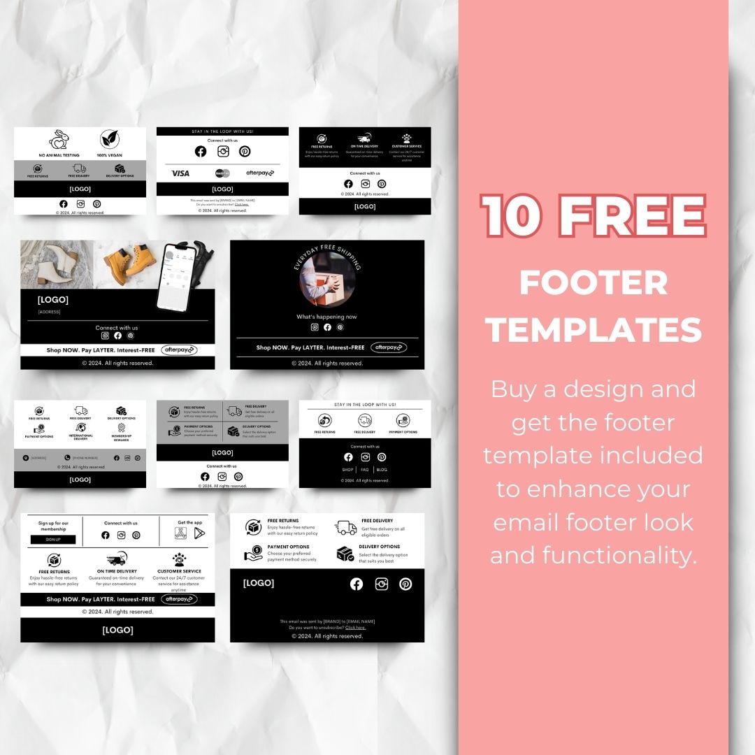 Christmas email footer template