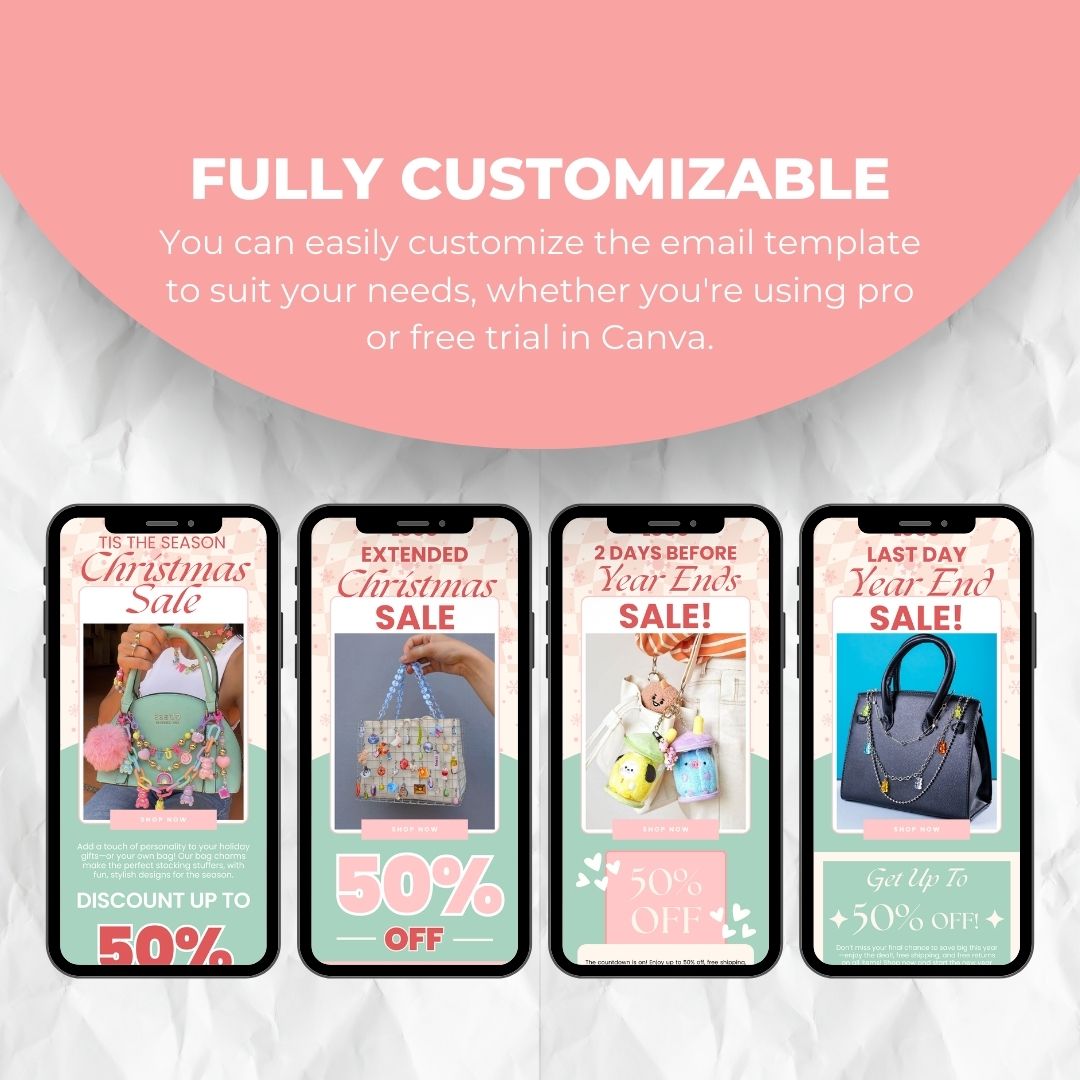 customizable Christmas email template