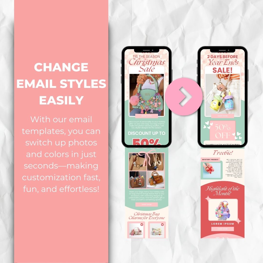 change email styles with our Christmas email template