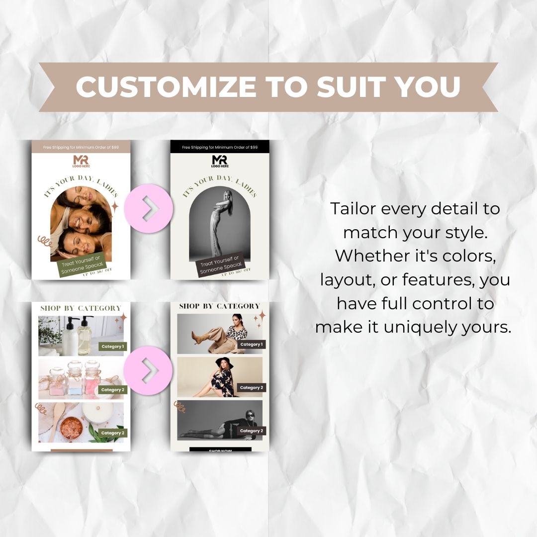 editable Womens day email template