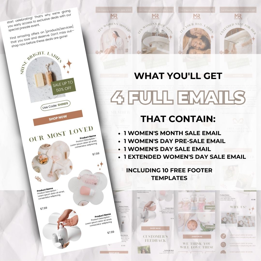 Womens day pre sale email template