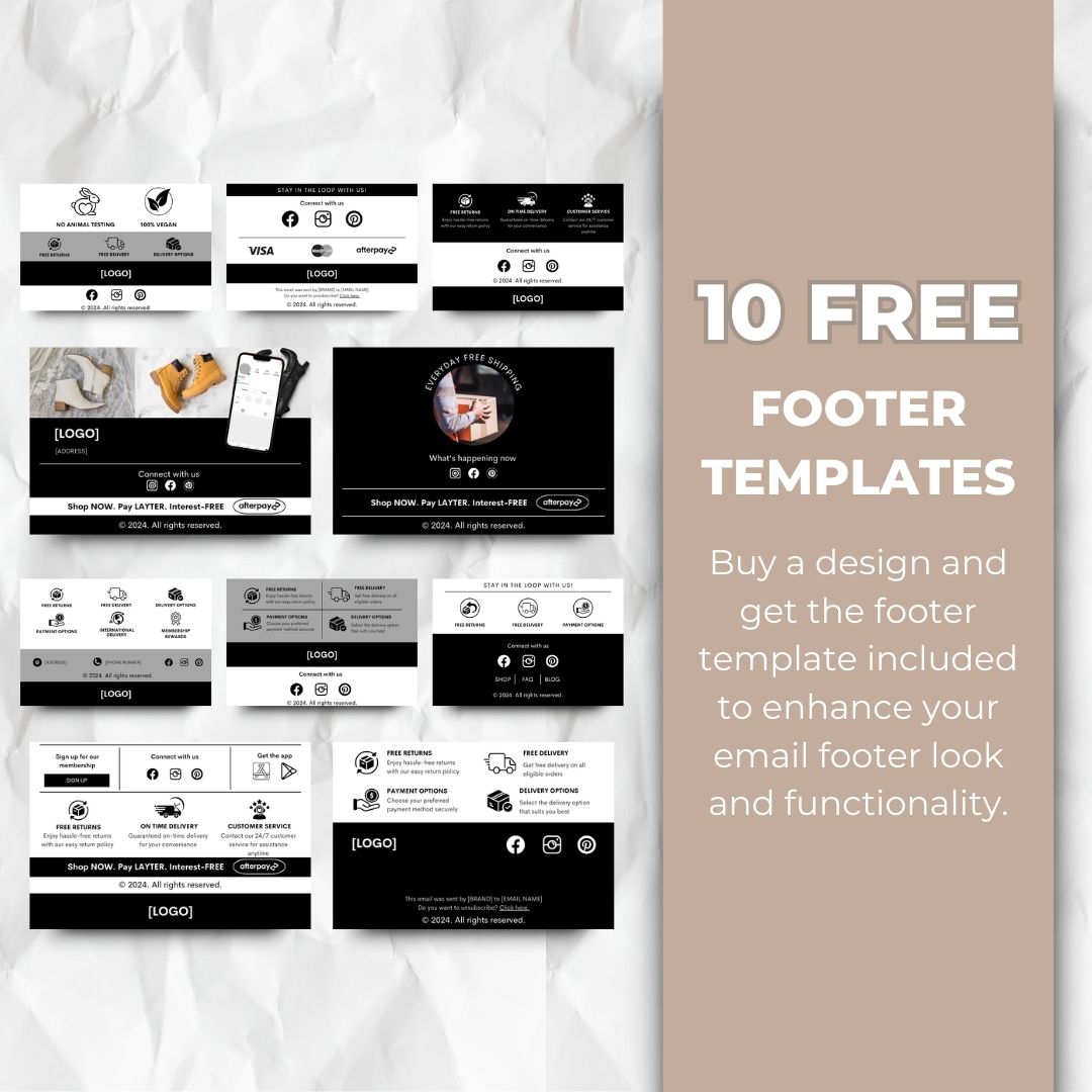 Womens day email footer template