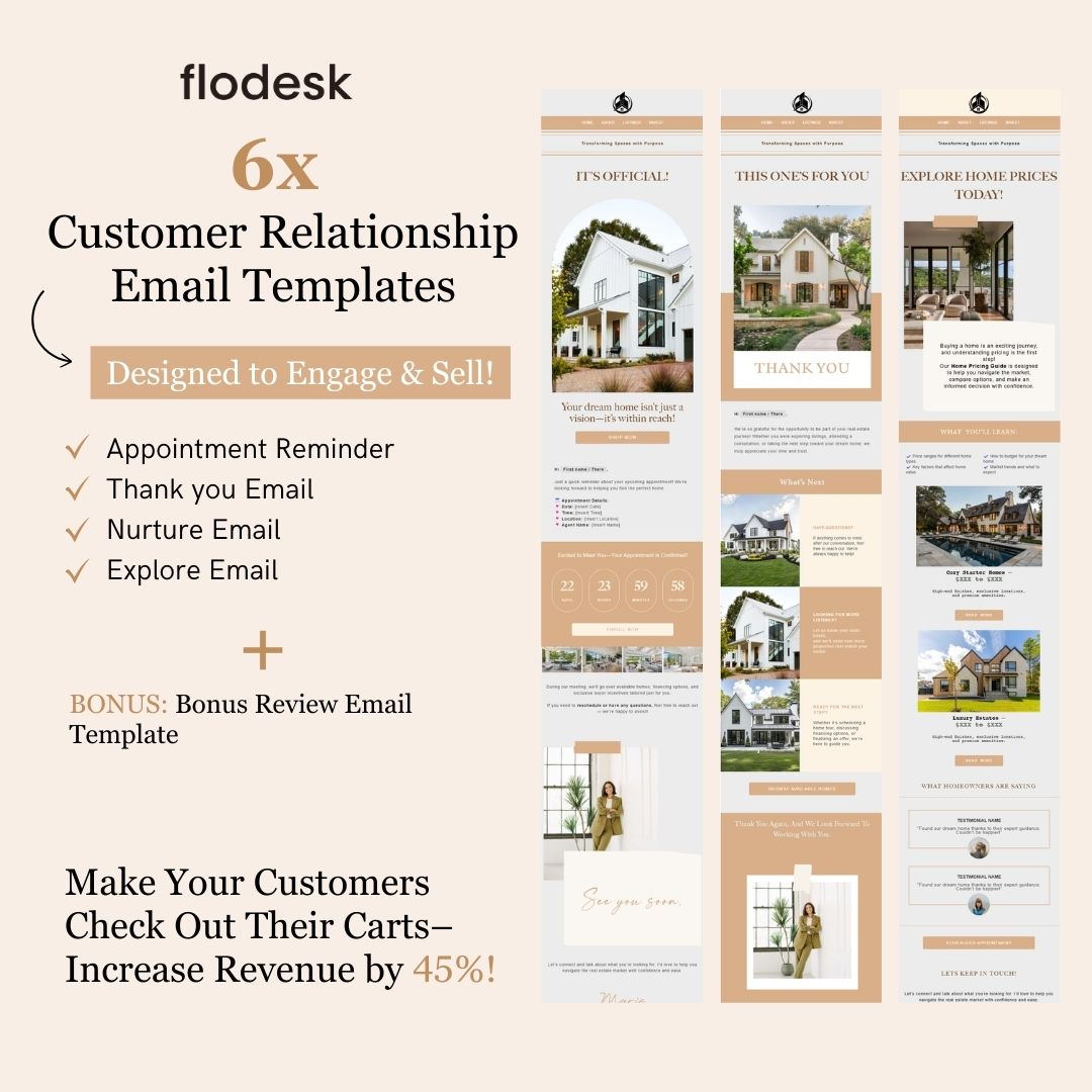 Flodesk Real Estate Business Customer Relationship Email Template