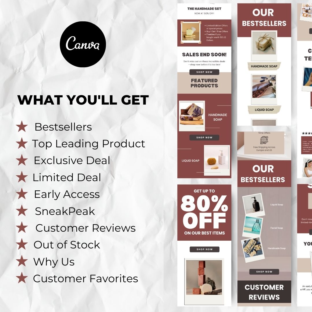 what you will get with blak friday email template