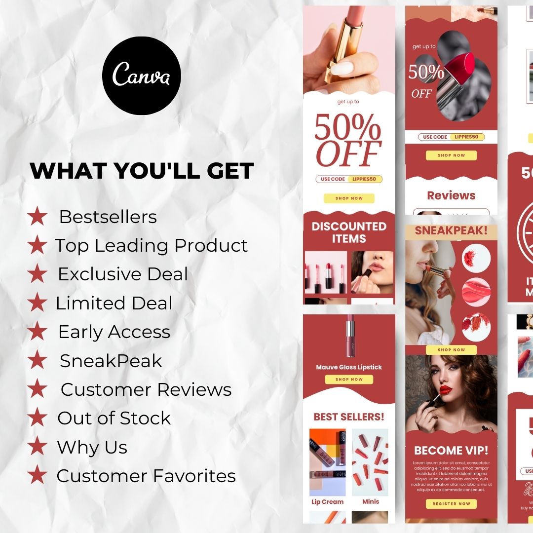 what you will get with blak friday email template