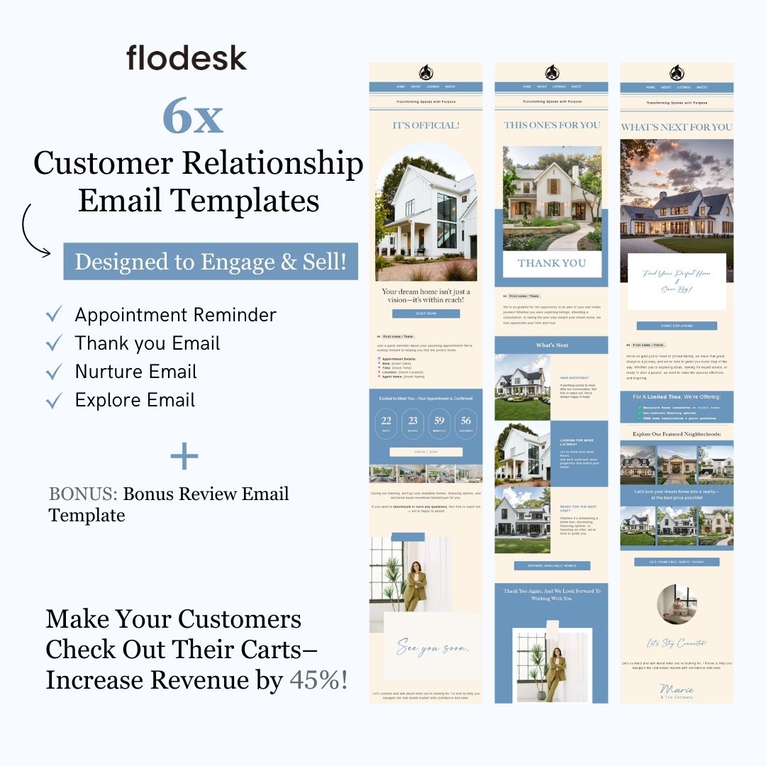 Flodesk Real Estate Business Customer Relationship Email Template