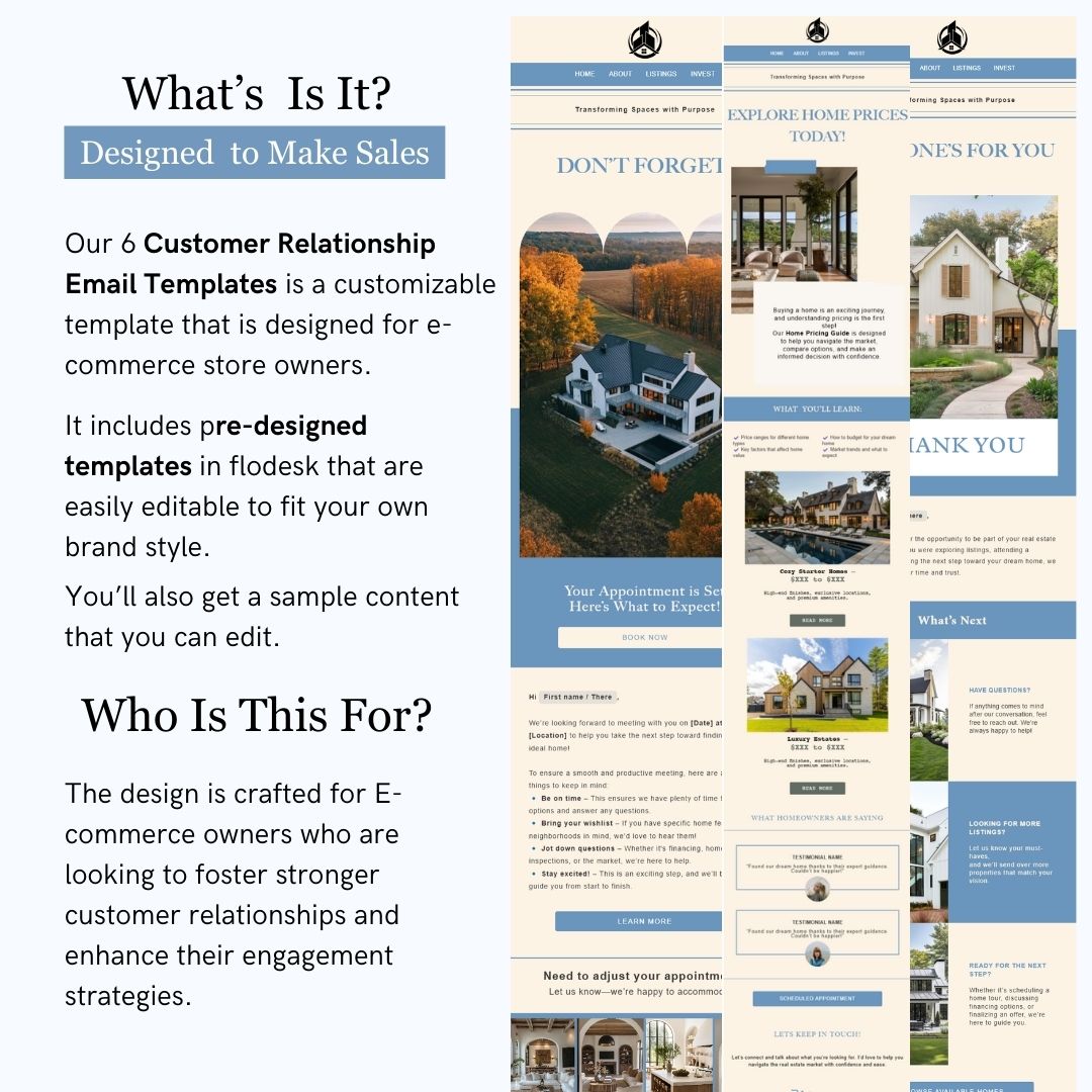 Flodesk Real Estate Business Email Template