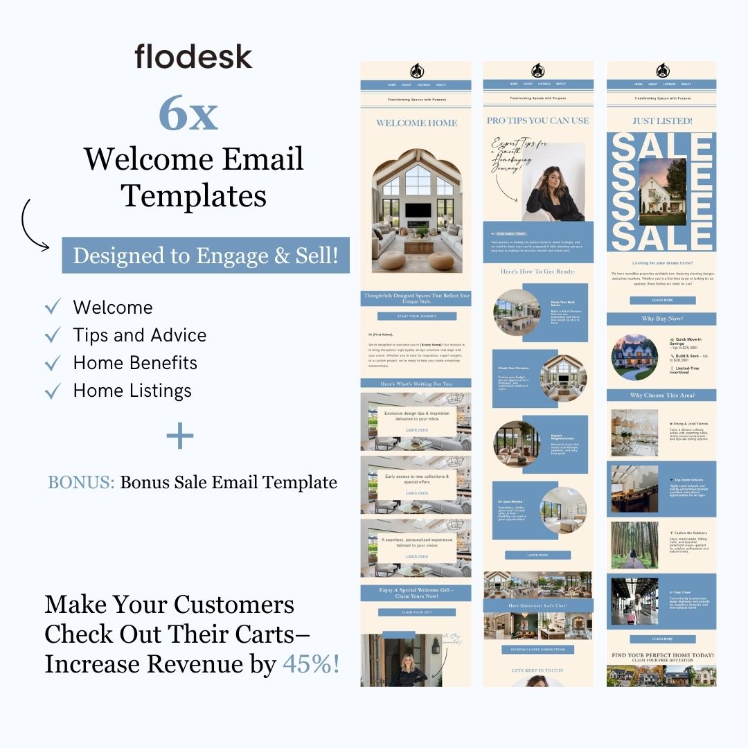 Flodesk Real Estate Business Welcome Email Template