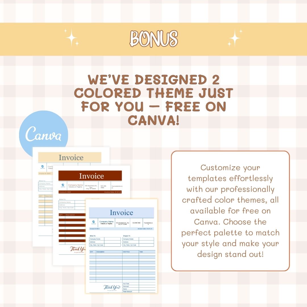 colored theme invoice template