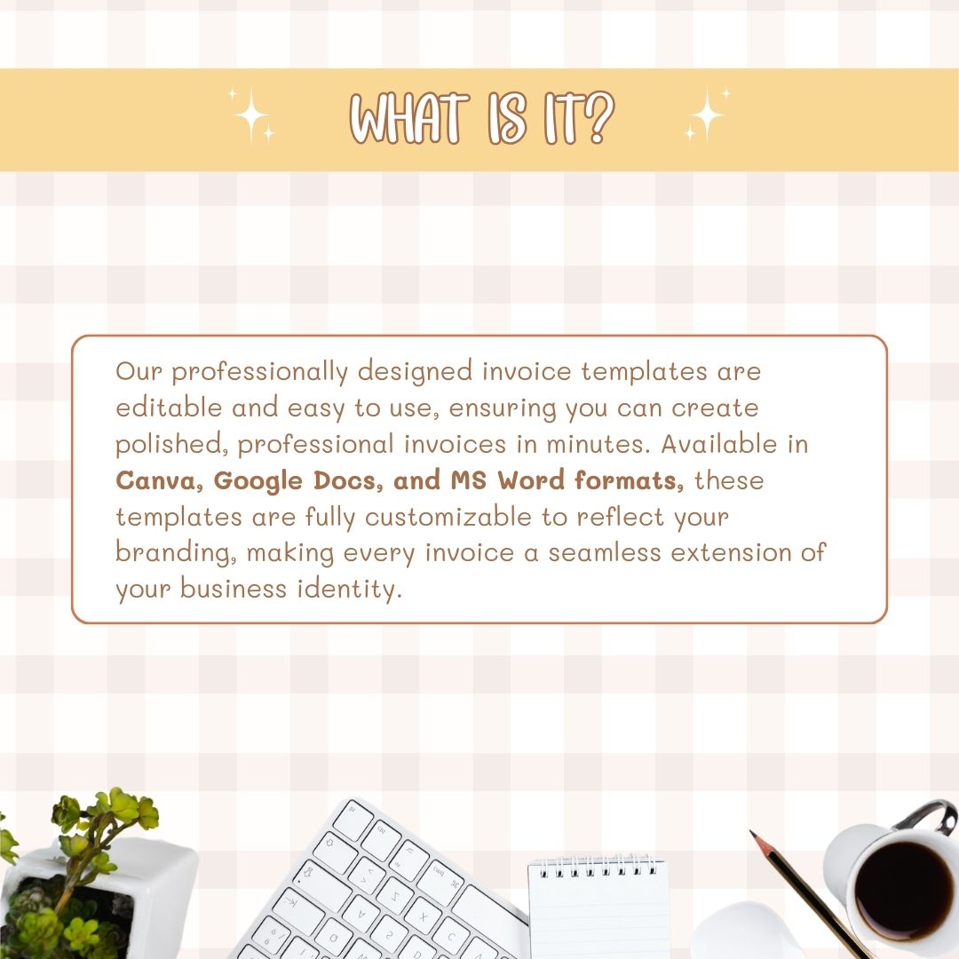 Professionally designed invoice template