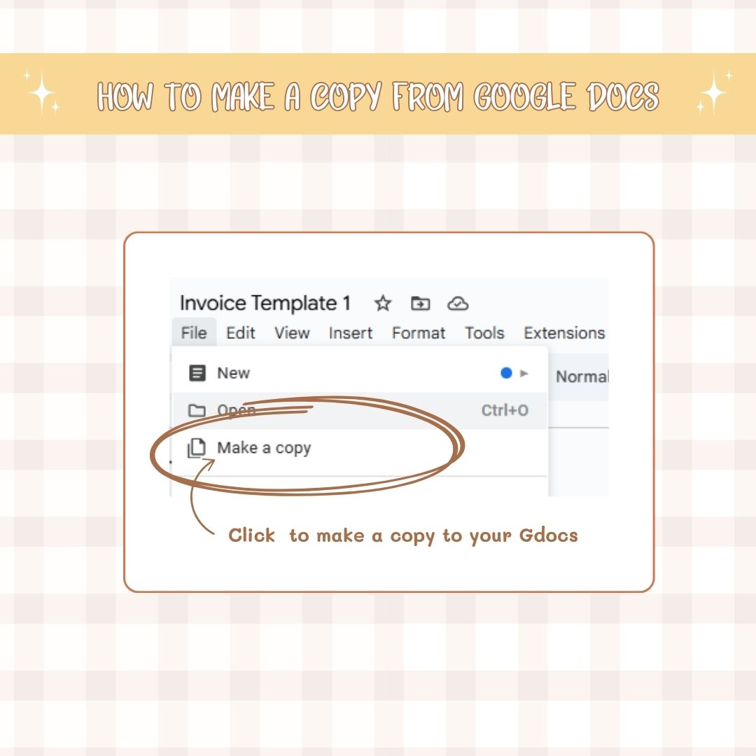 how to make a copy of the invoice template