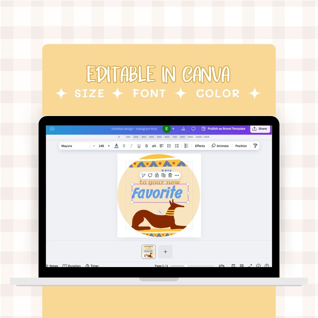 editable Digital sticker label