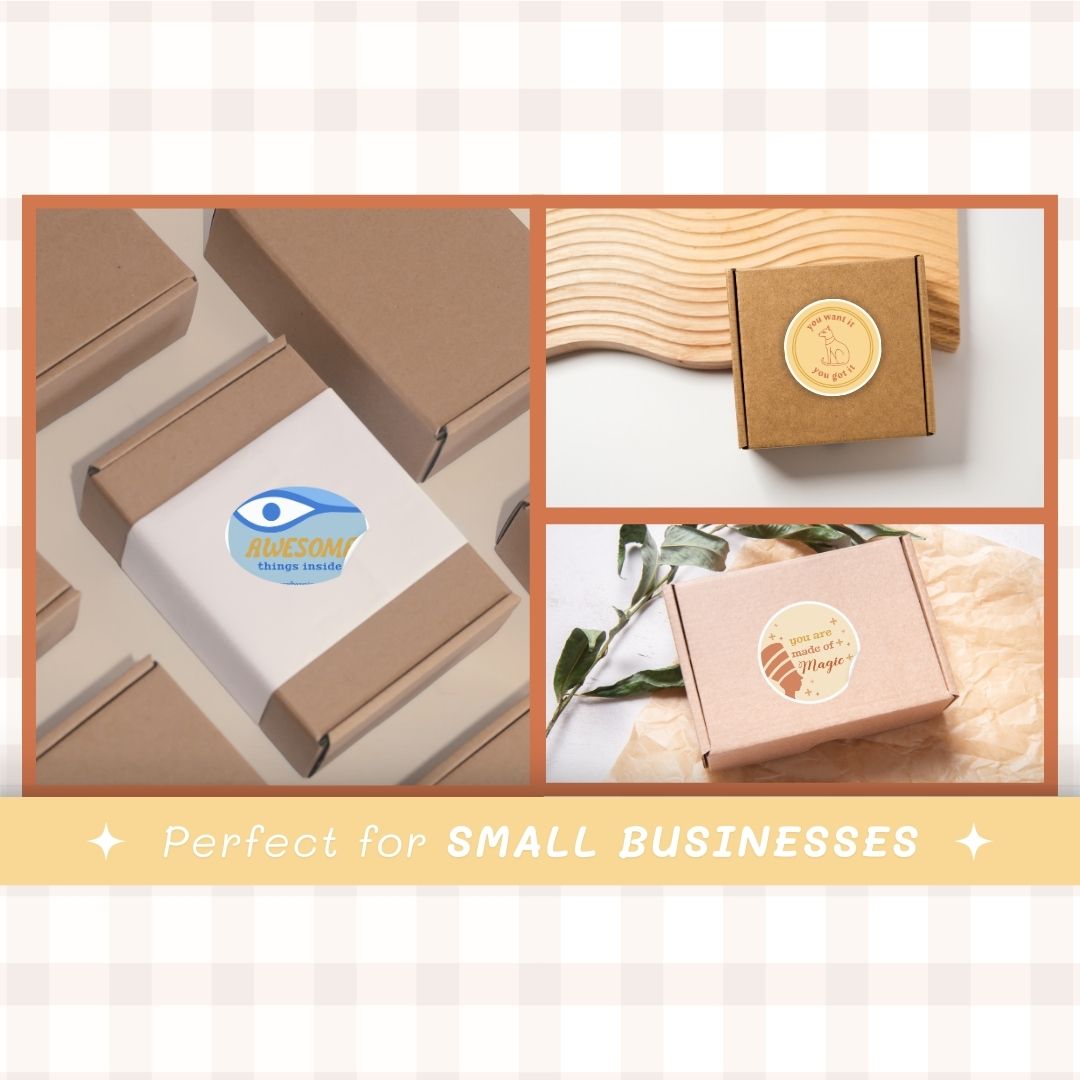 Digital sticker label template perfect for small businesses