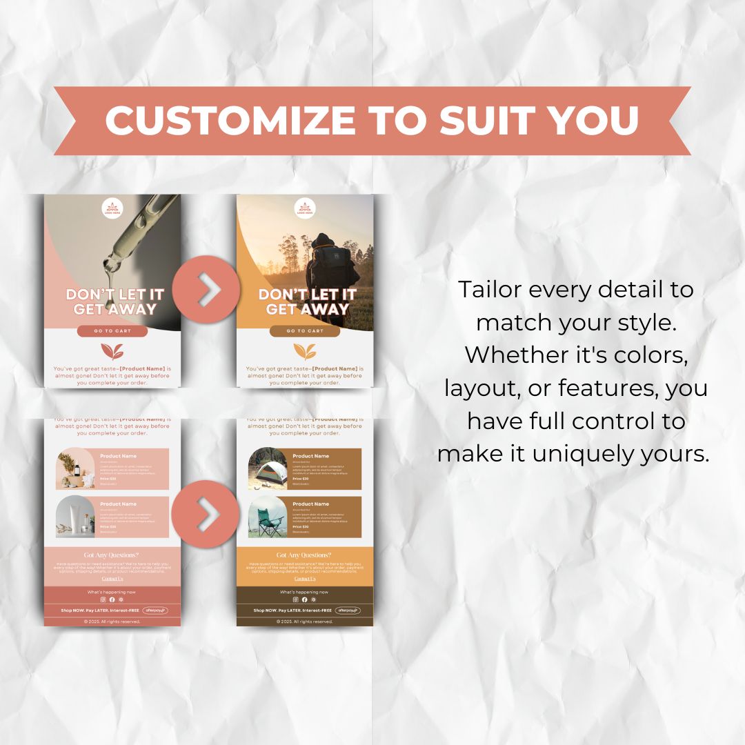customizable email template