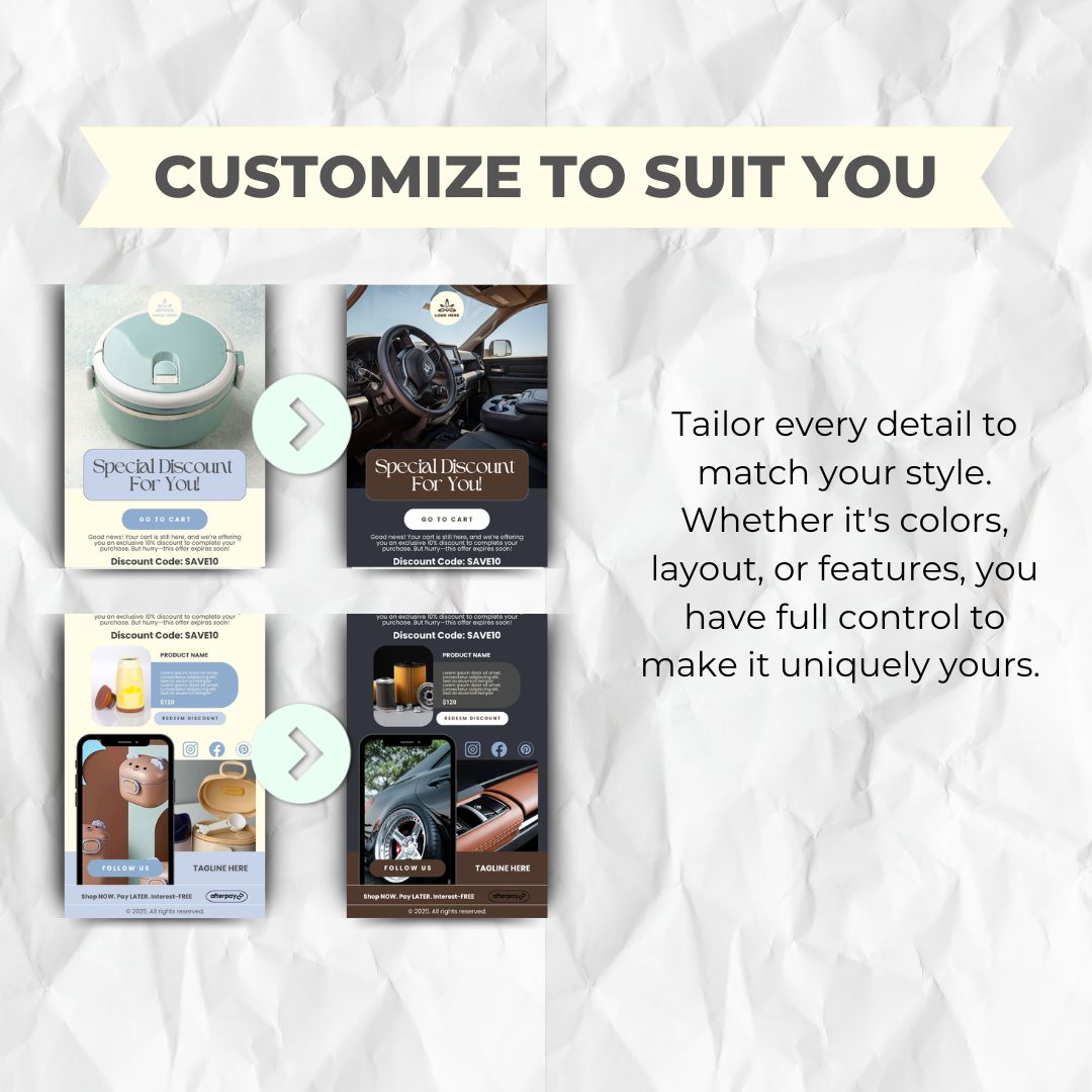 customizable email template