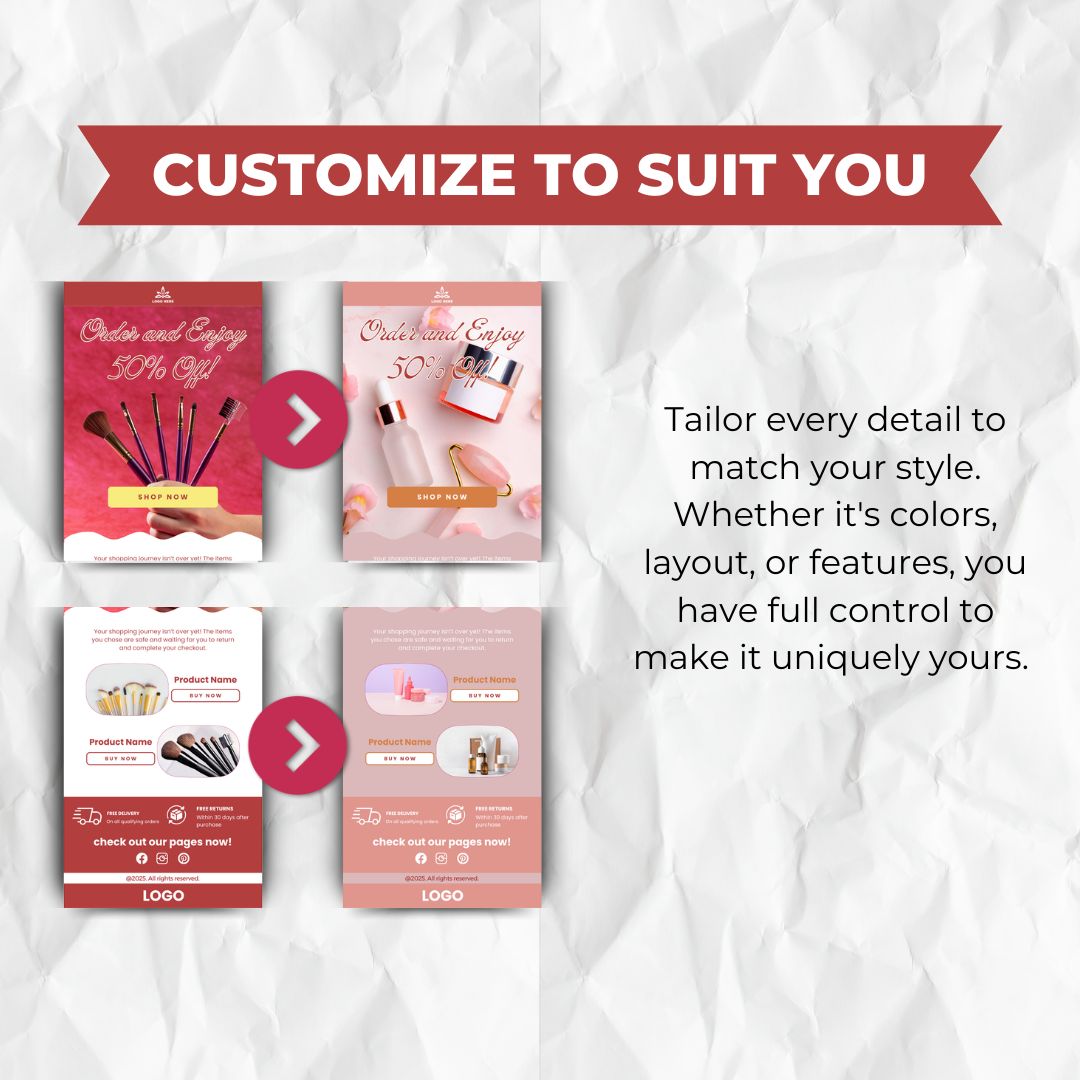 Make Up Cart Abandonment Email Template for Small Business Owners