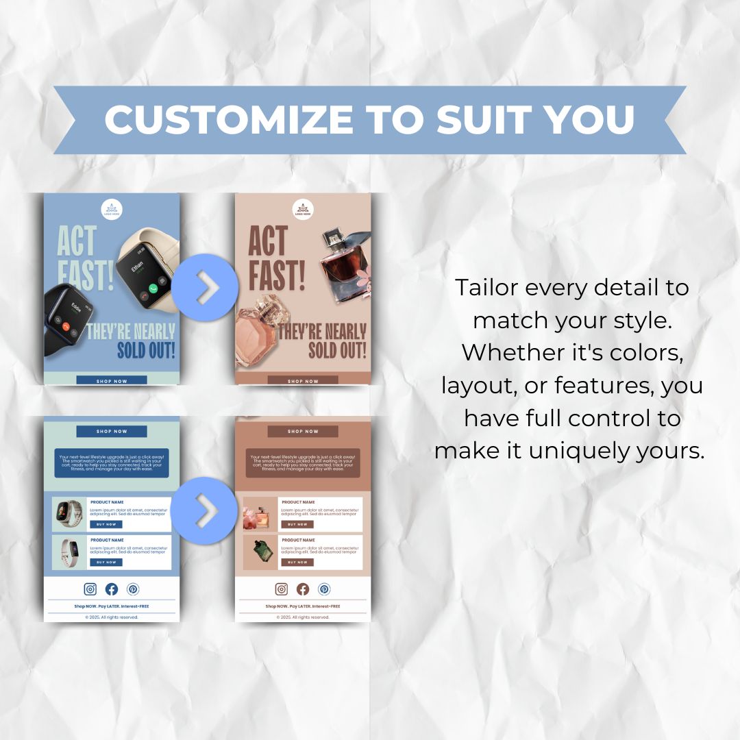 customizable email template
