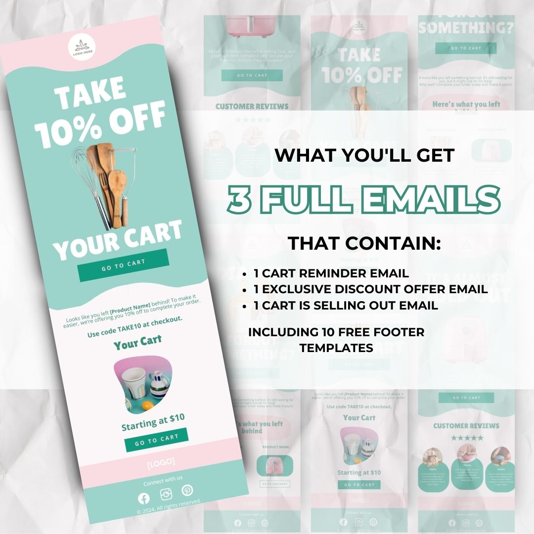 Cart abandonment email reminder