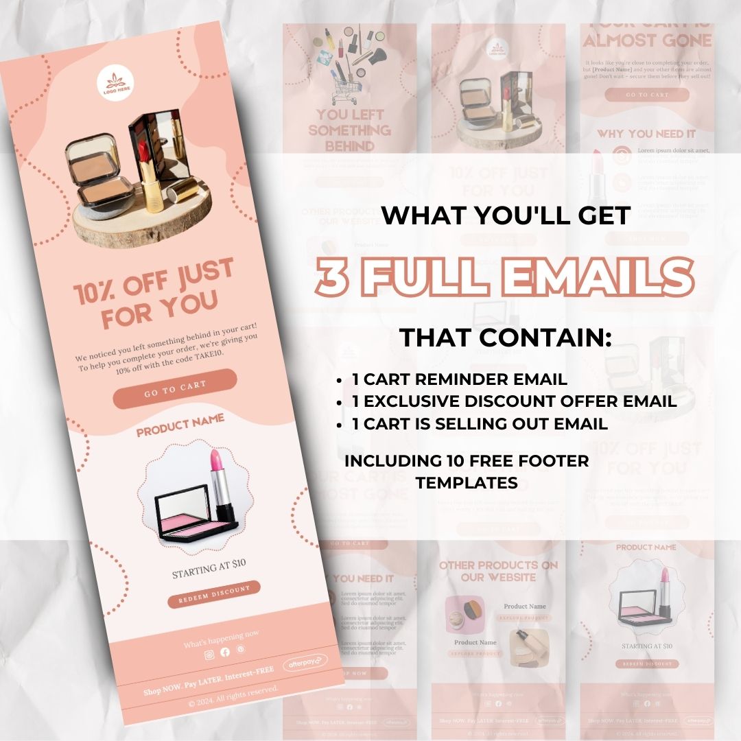 Cart abandonment email reminder
