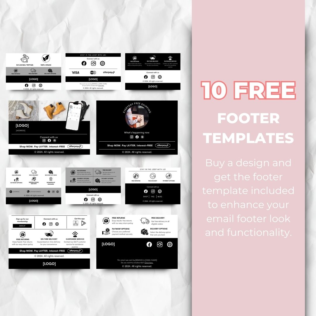 cart abandonment footer templates