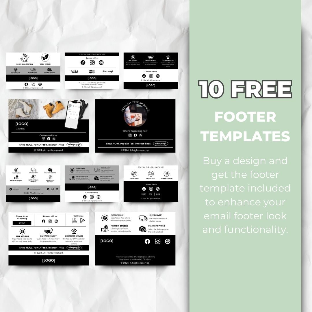 cart abandonment footer templates