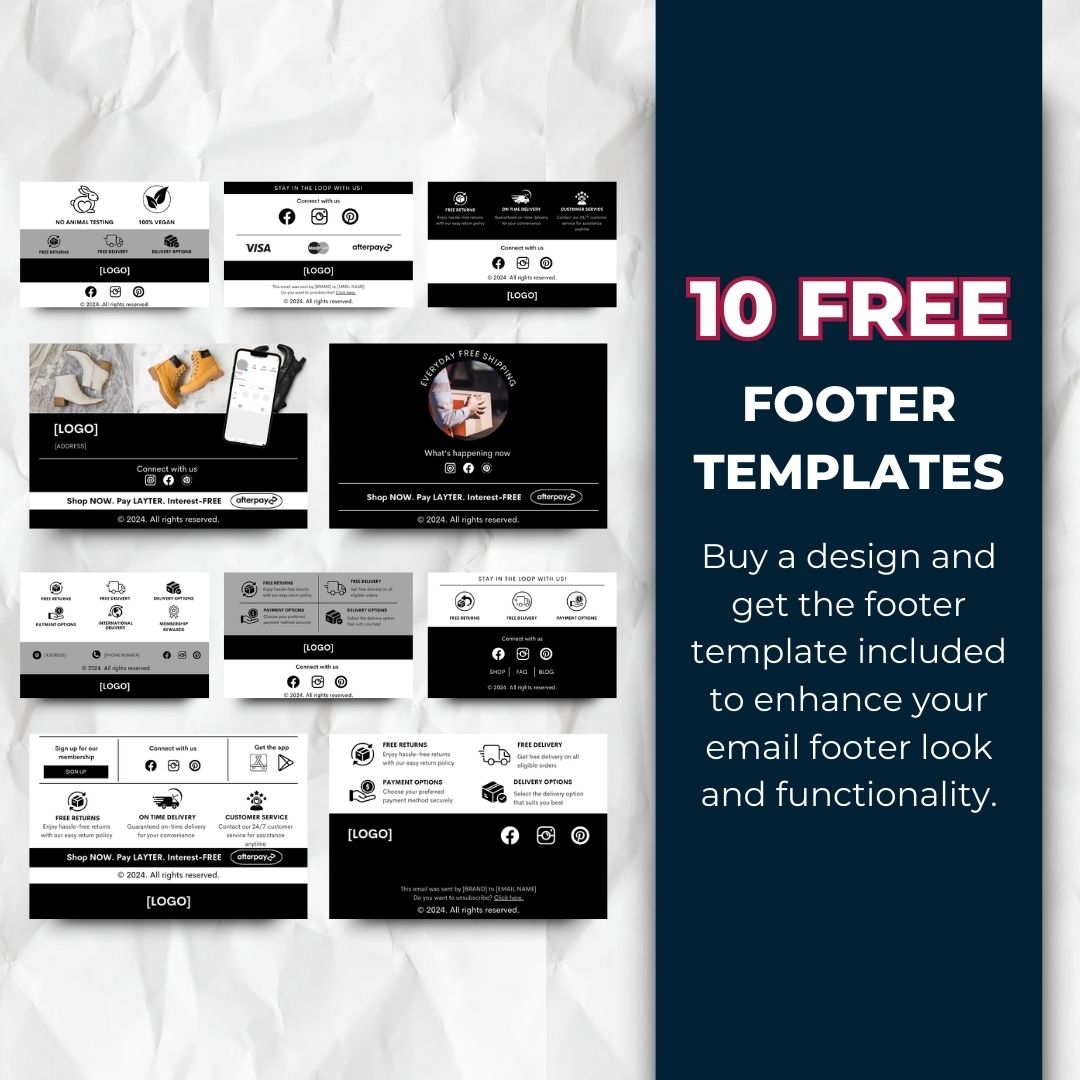 cart abandonment footer templates