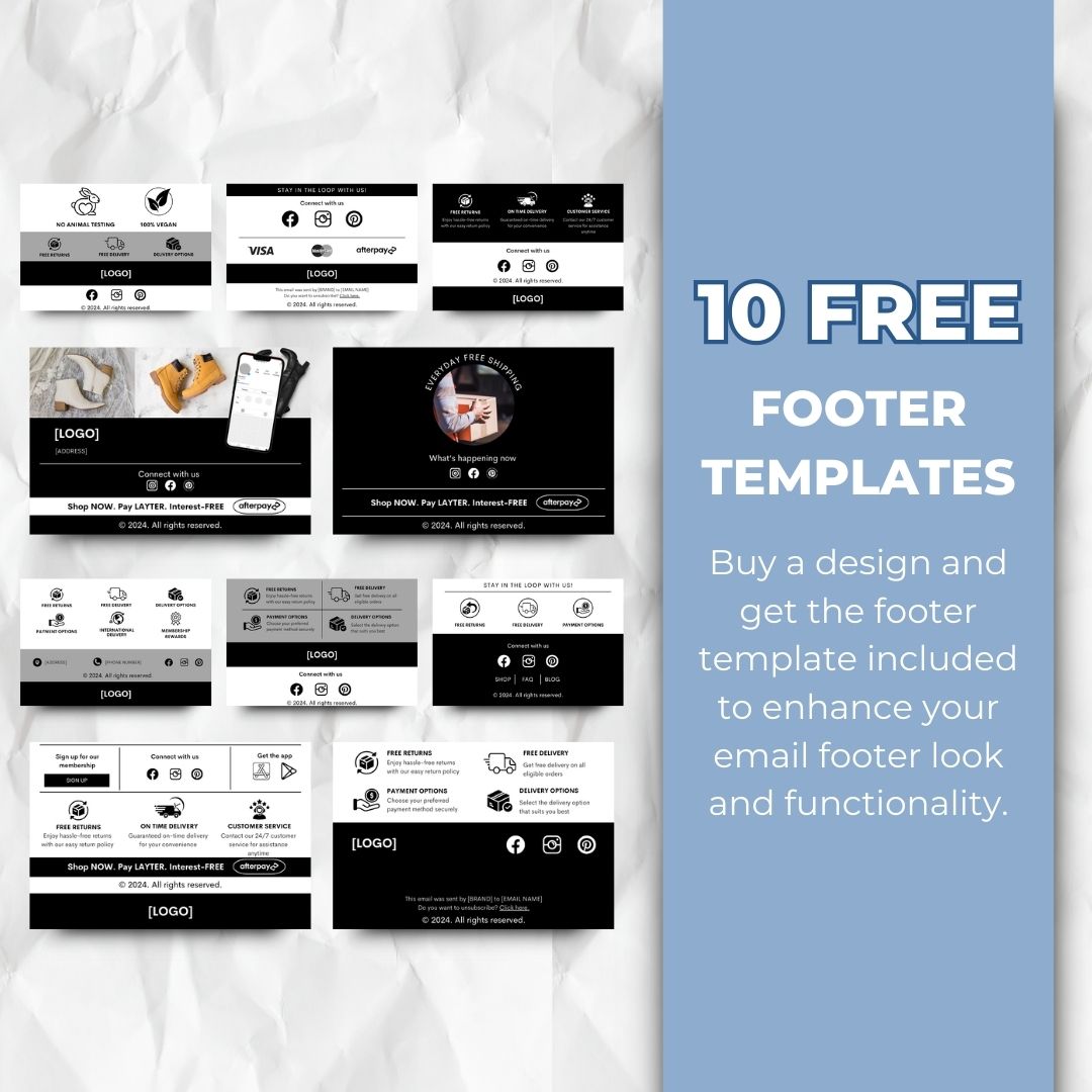 cart abandonment footer templates