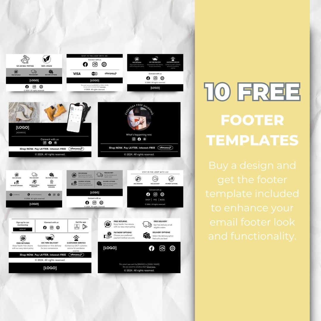 cart abandonment footer templates