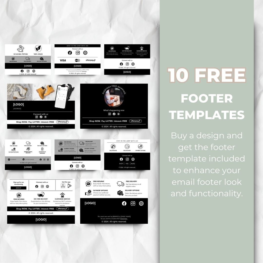 cart abandonment footer templates