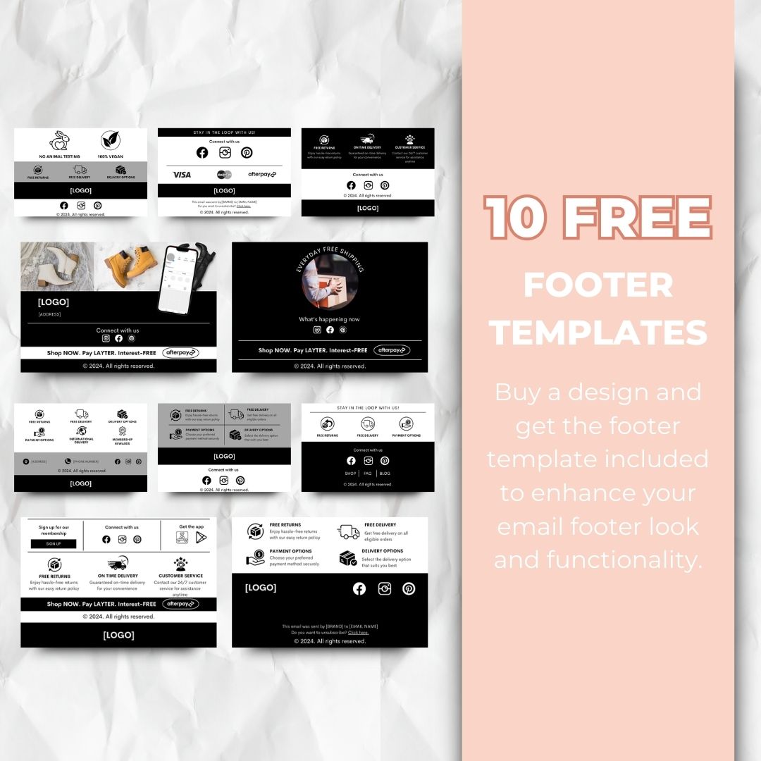 cart abandonment footer templates