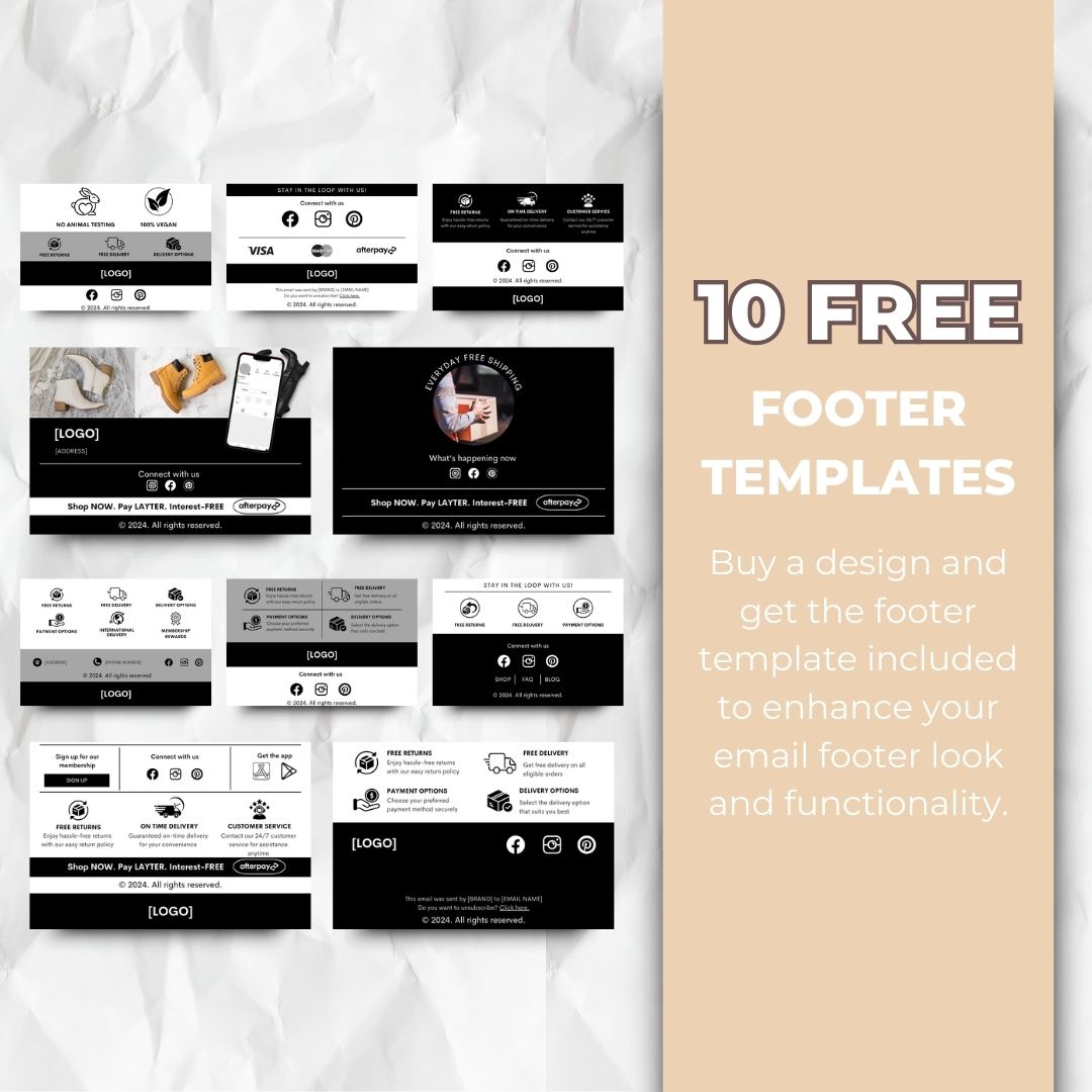 cart abandonment footer templates