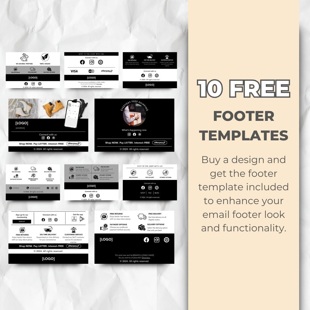 cart abandonment footer templates