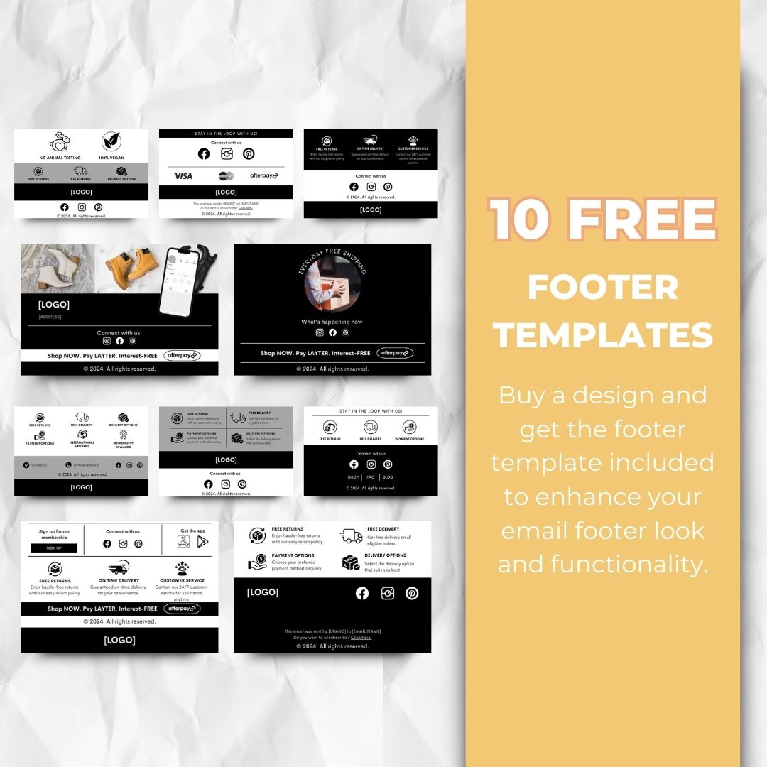 cart abandonment footer templates