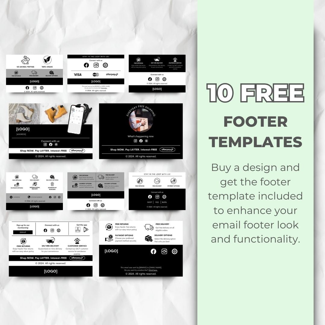 cart abandonment footer templates