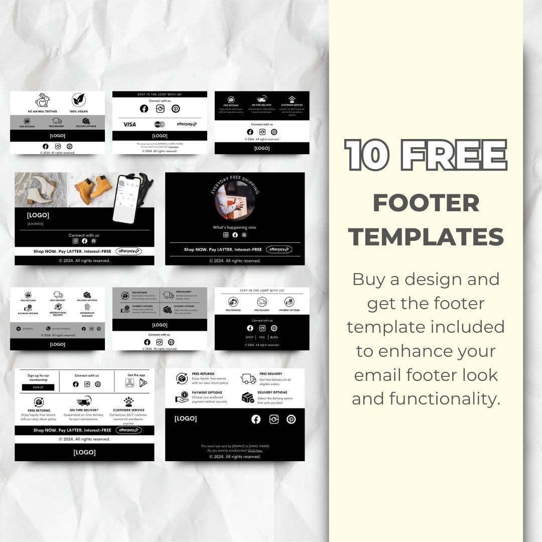 cart abandonment footer templates