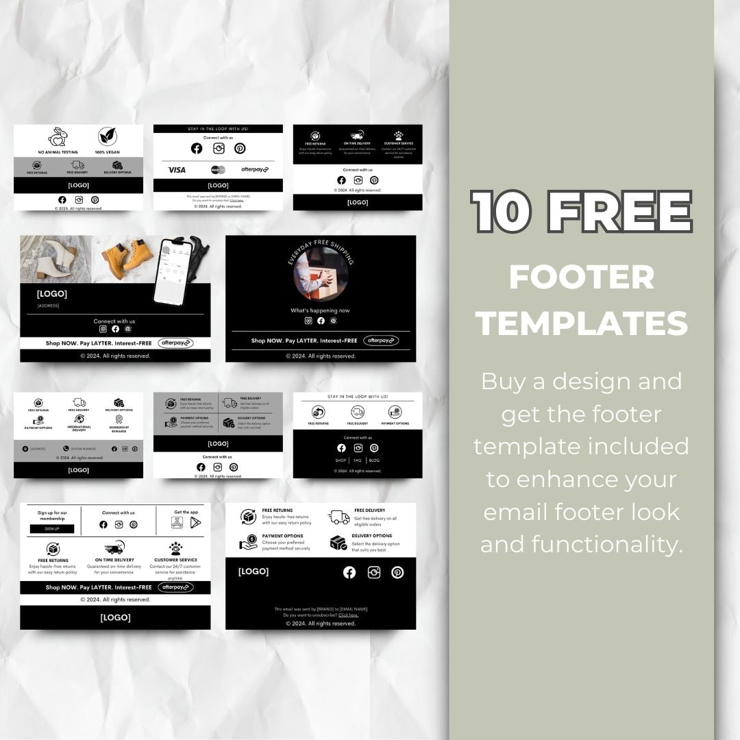 cart abandonment footer templates