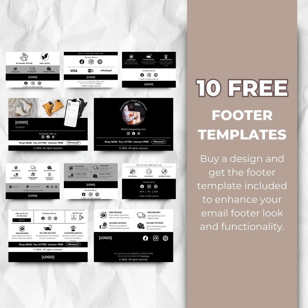 cart abandonment footer templates