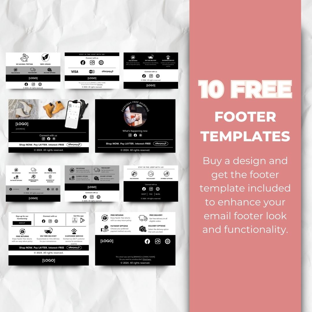 cart abandonment footer templates