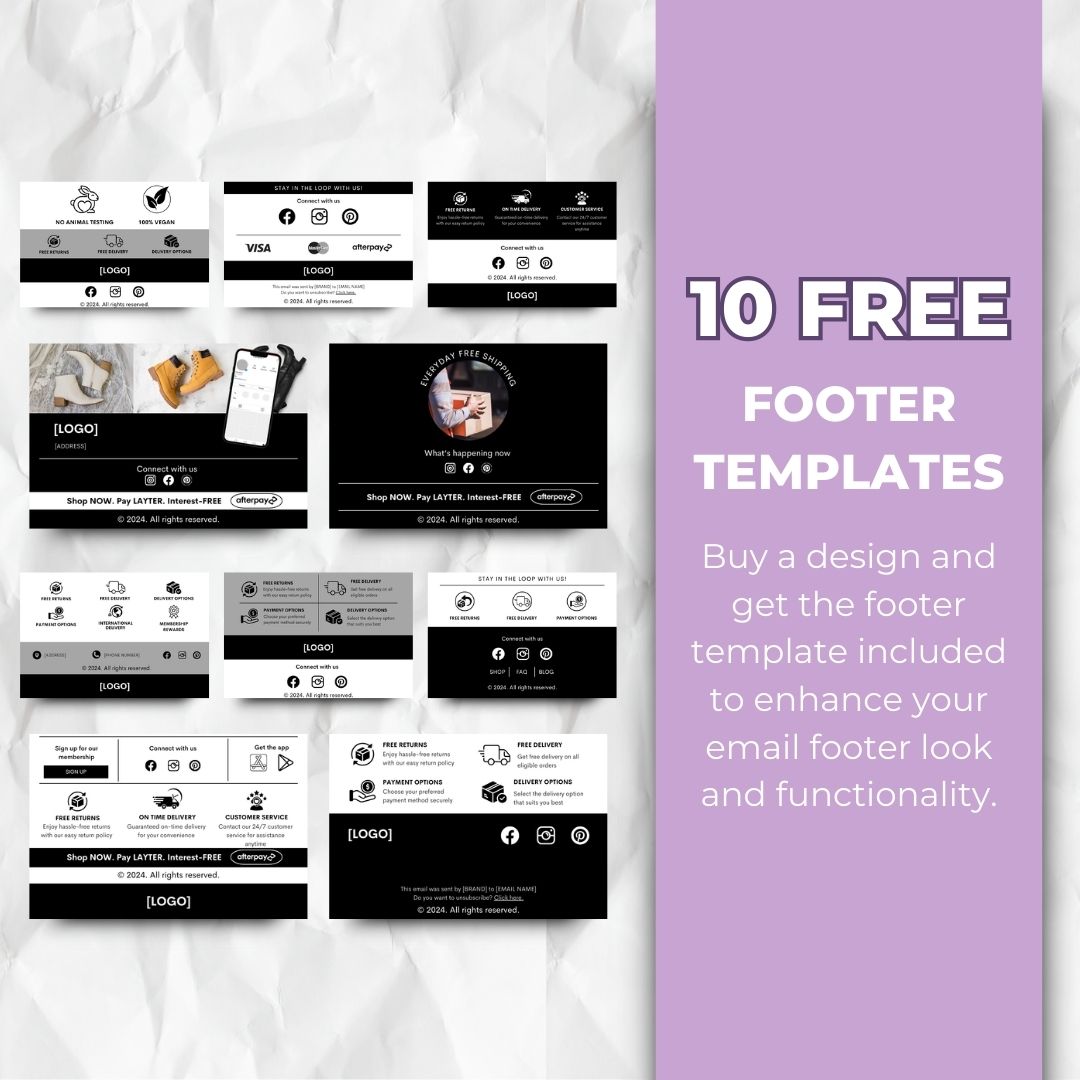 cart abandonment footer templates