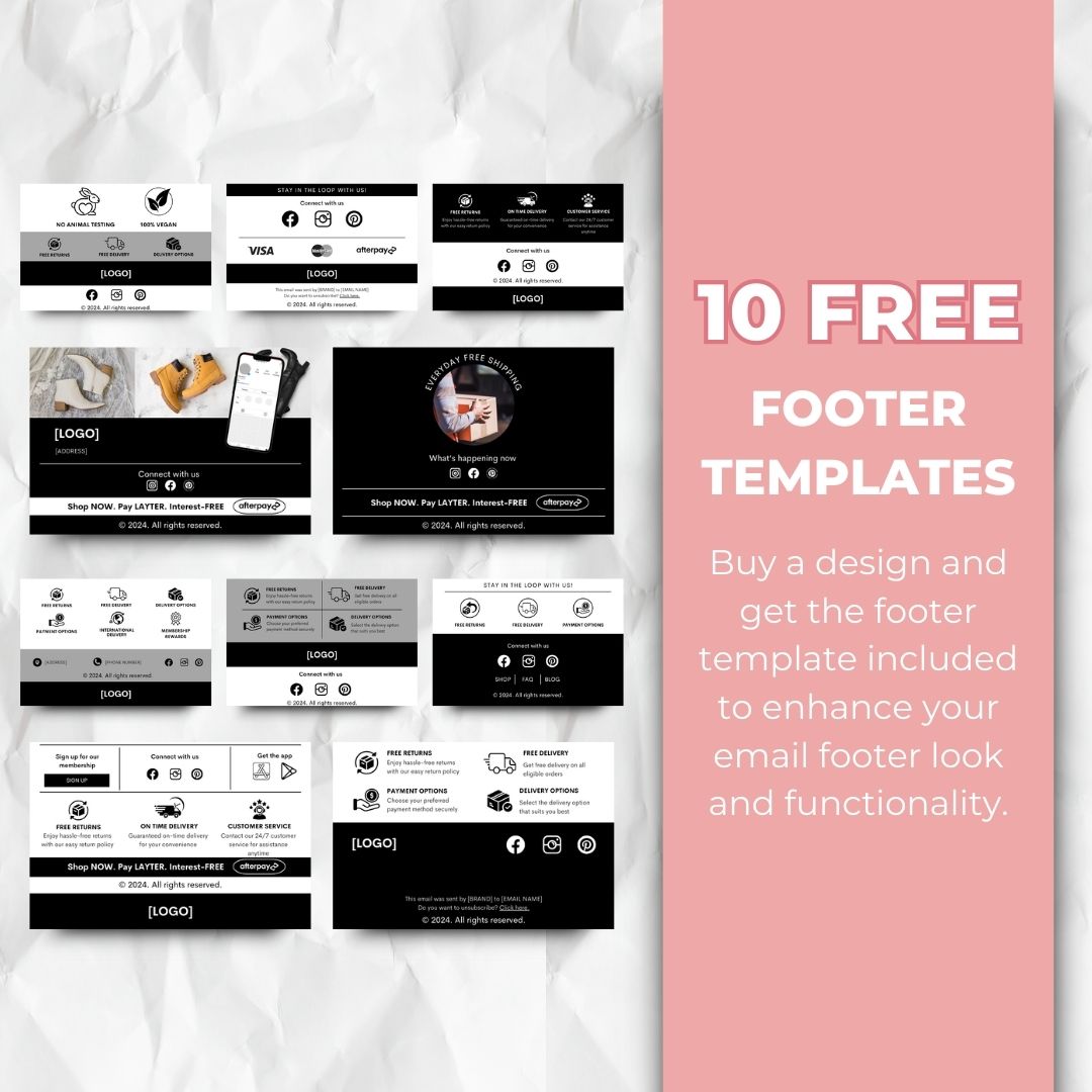cart abandonment footer templates